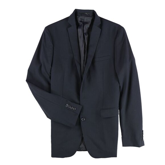 bar III Mens Professional Two Button Blazer Jacket, navy,...